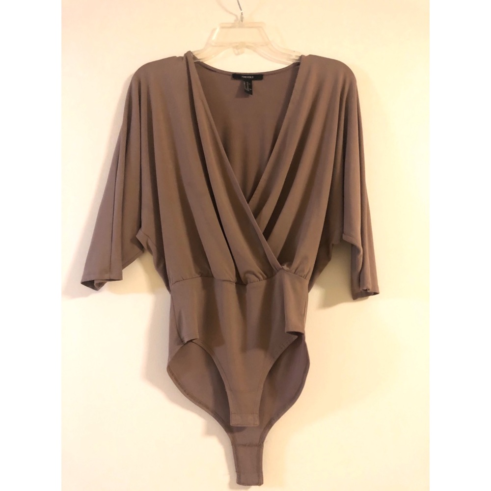 Muave/Purple 3/4 length sleeve flowy bodysuit